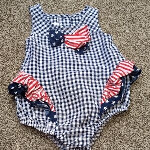 iris & ivy Blue and Red Checkered One Piece